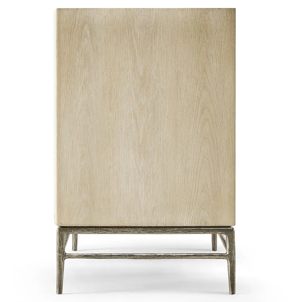 Irving Wide Nightstand - Whitewashed, Oak