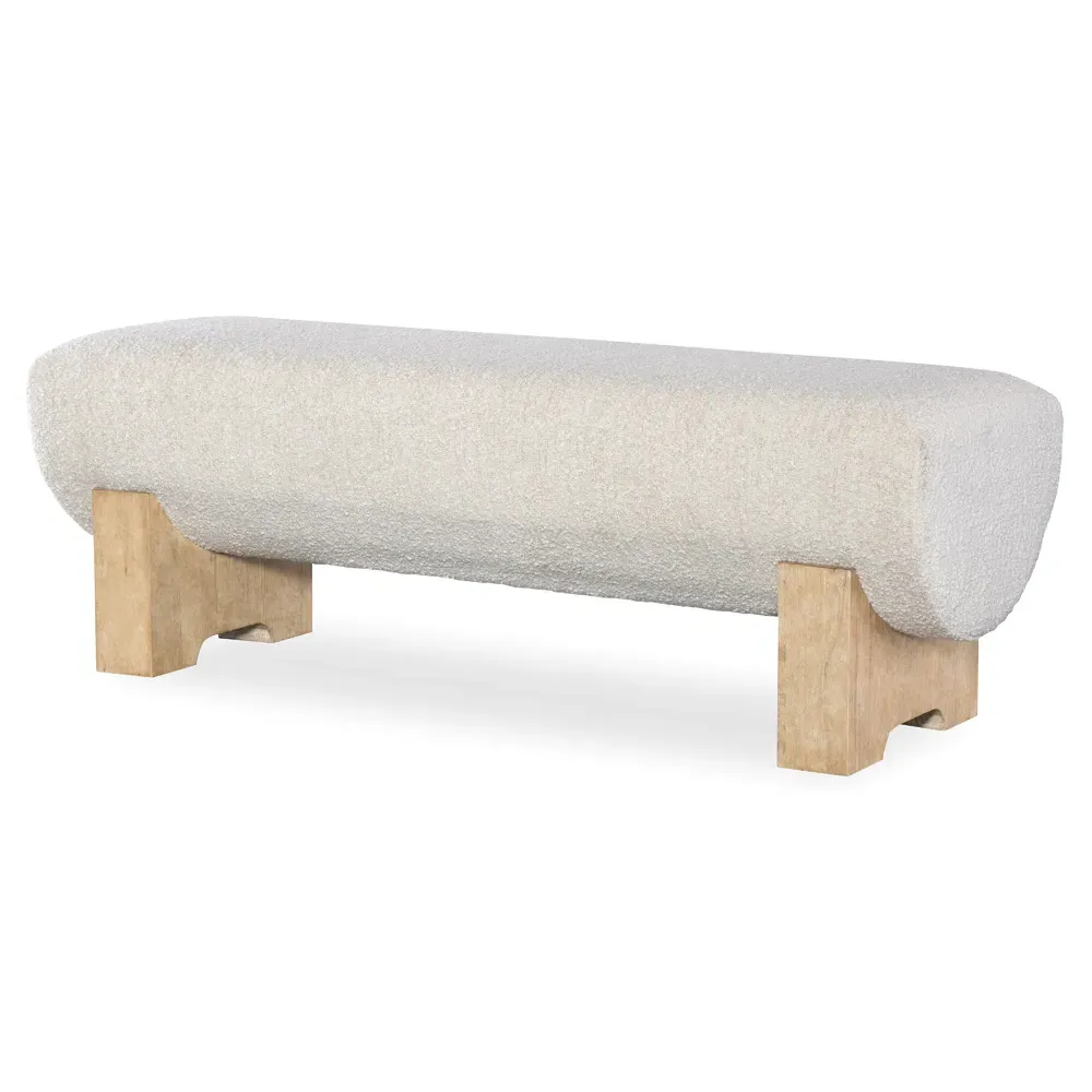 Isaac Bedroom Bench - Cream, Oak