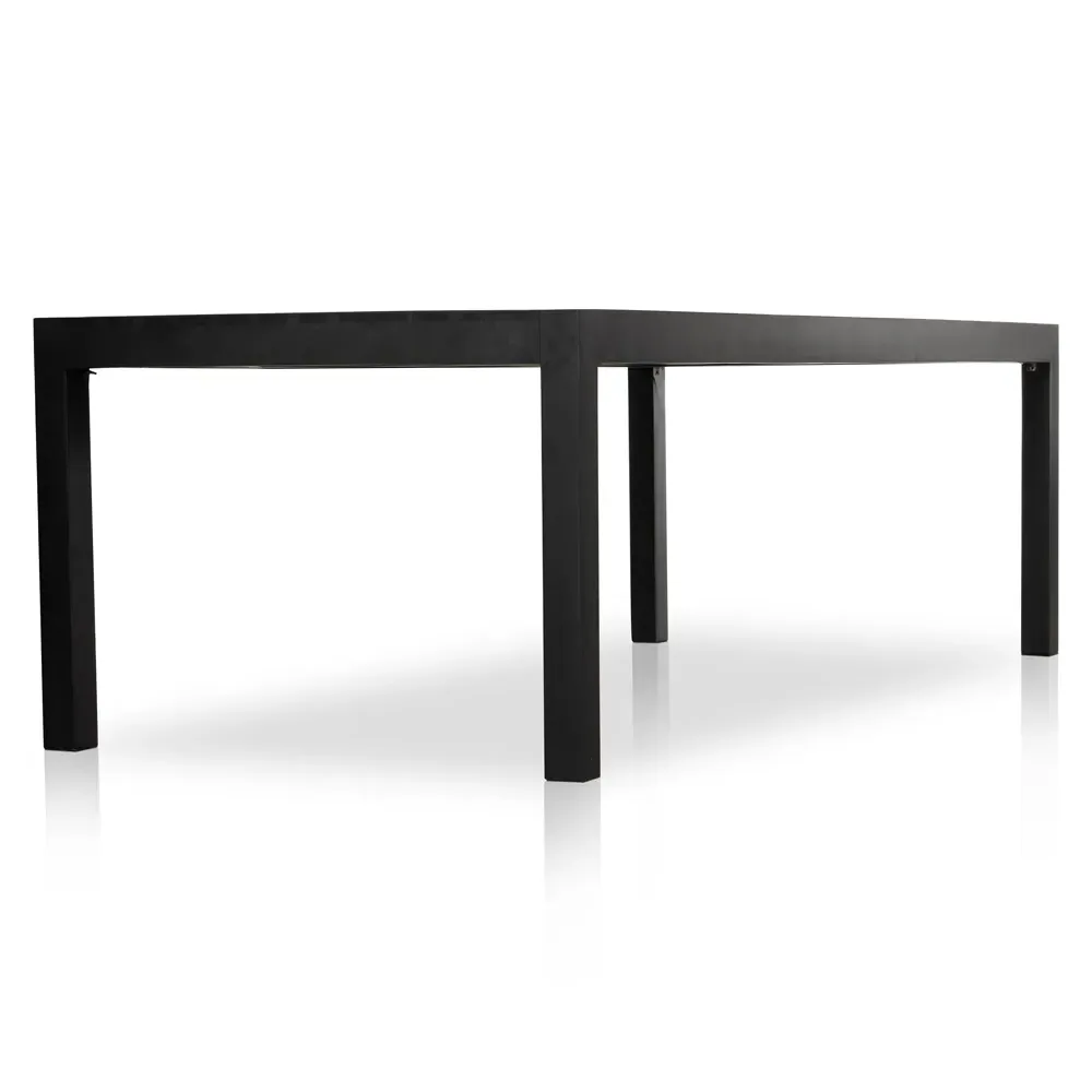 Isaac Large Rectangular Dining Table - Black, Poplar Wood