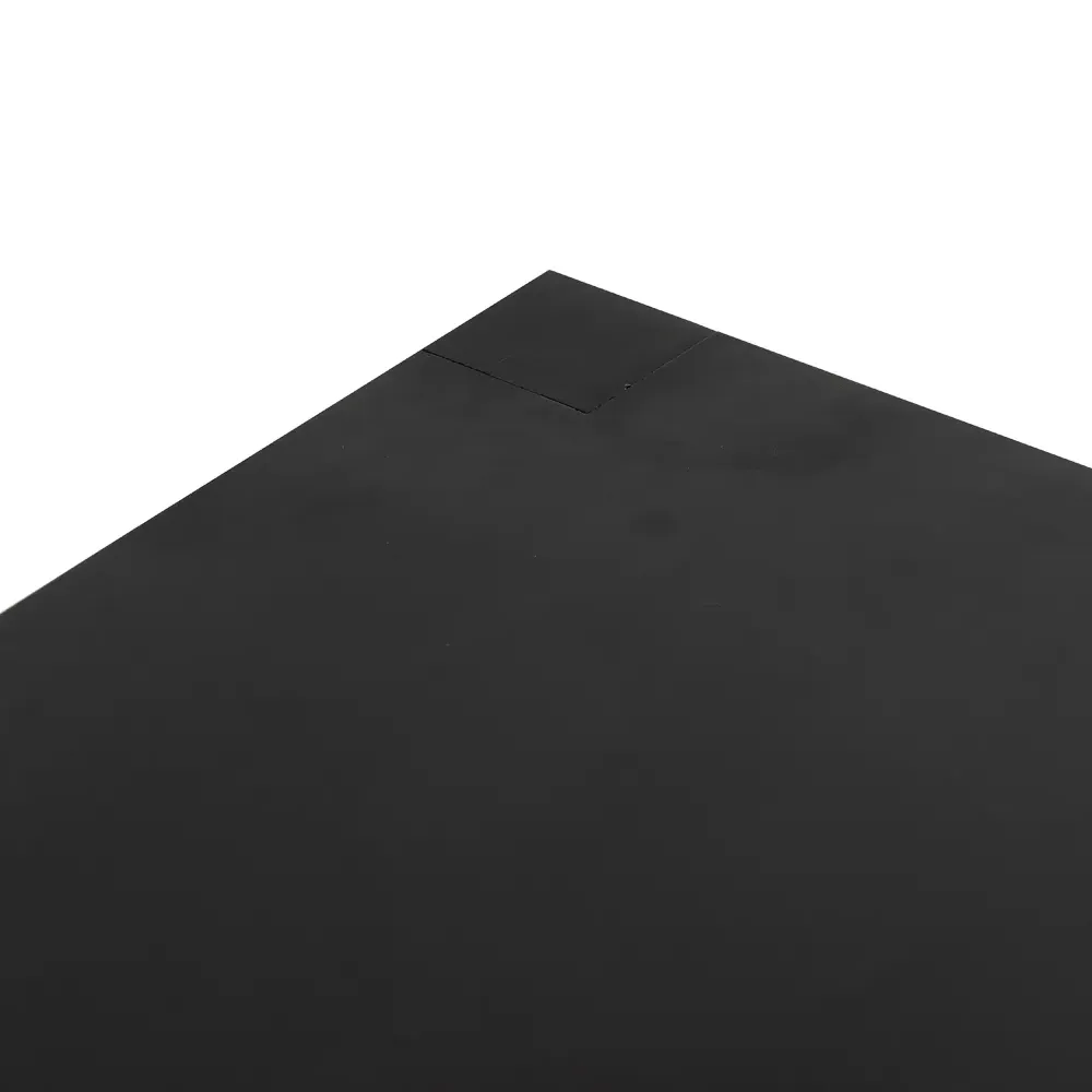 Isaac Large Rectangular Dining Table - Black, Poplar Wood