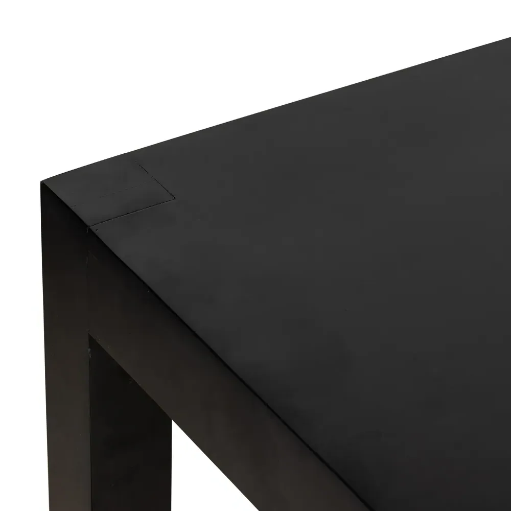 Isaac Large Rectangular Dining Table - Black, Poplar Wood
