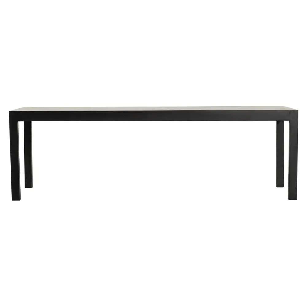Isaac Large Rectangular Dining Table - Black, Poplar Wood