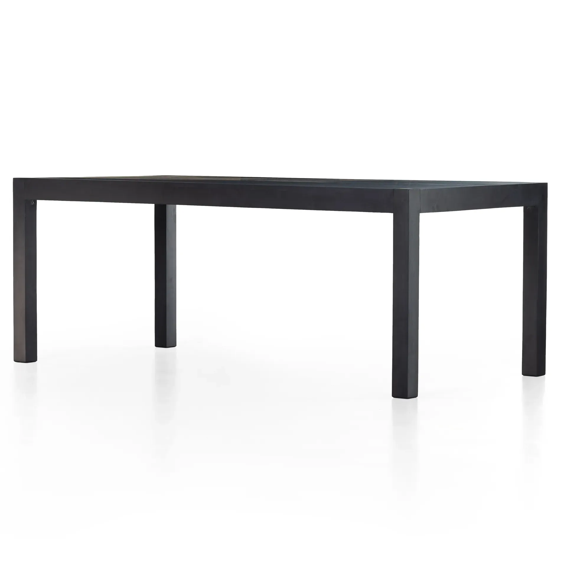 Isaac Rectangular Dining Table - Black, Poplar Wood