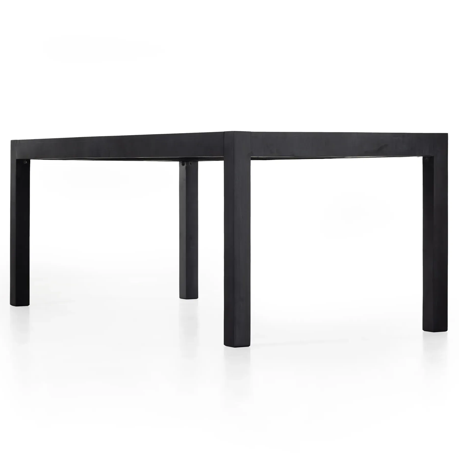 Isaac Rectangular Dining Table - Black, Poplar Wood