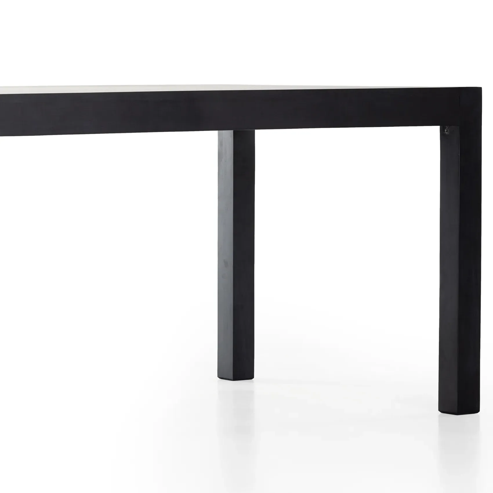Isaac Rectangular Dining Table - Black, Poplar Wood