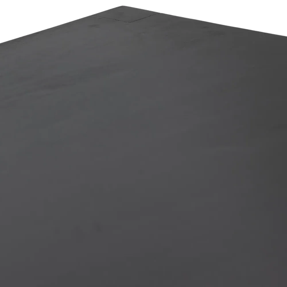 Isaac Rectangular Dining Table - Black, Poplar Wood