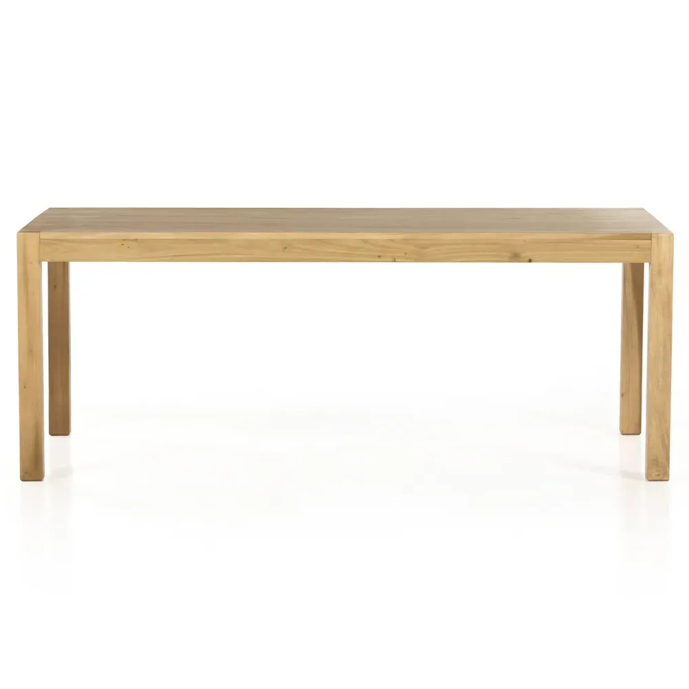 Isaac Rectangular Dining Table - Brown, Poplar Wood