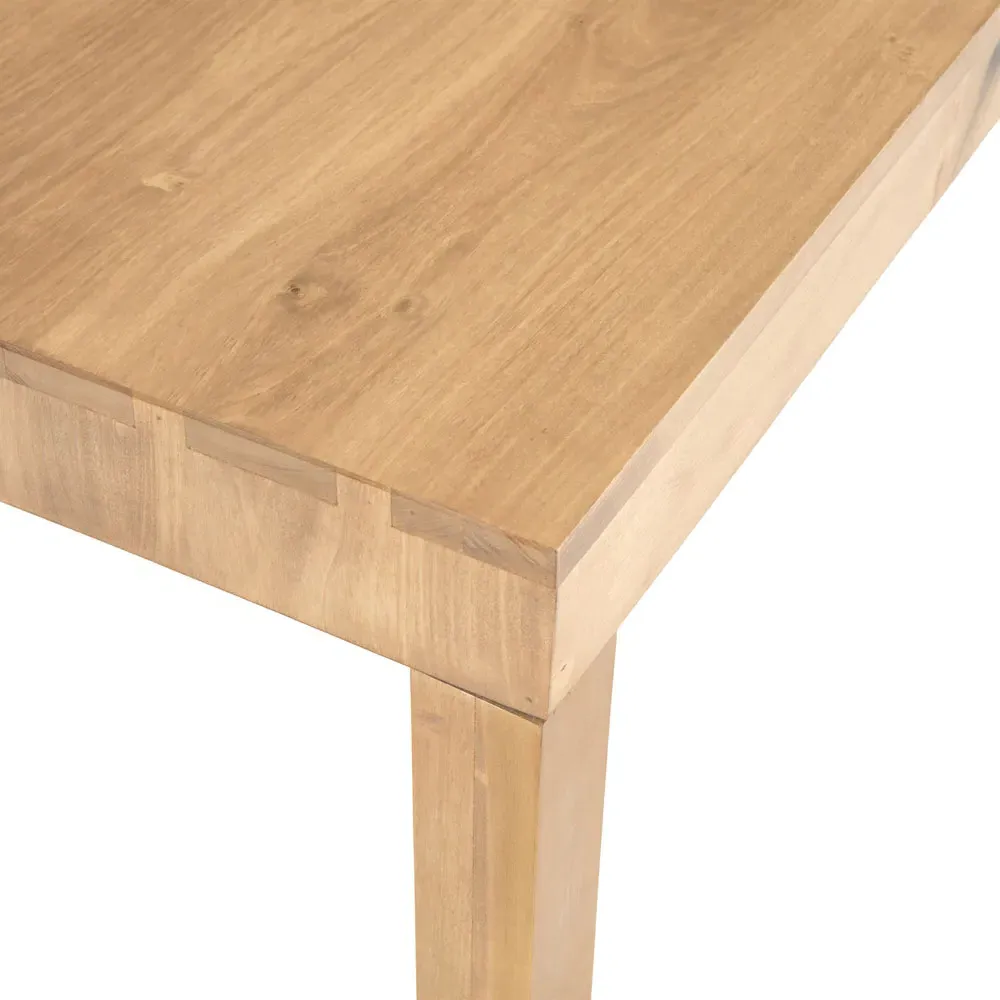 Isaac Rectangular Dining Table - Brown, Poplar Wood