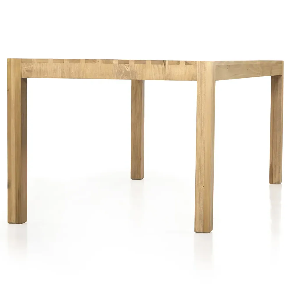 Isaac Rectangular Dining Table - Brown, Poplar Wood