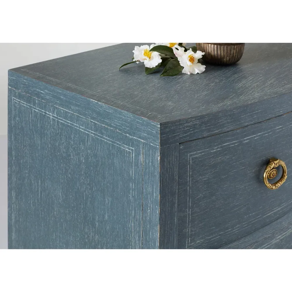 Isabeau Oak Chest - Blue