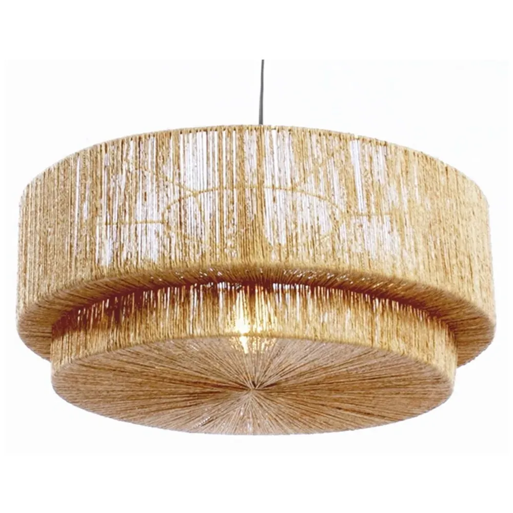 Isabella 2 Tier Pendant Light - Brown, Jute