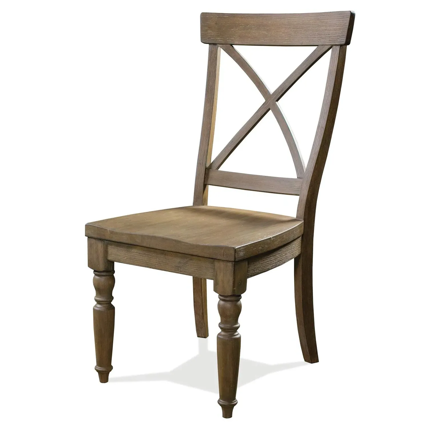 Isabella Cross Back Dining Chair - Brown, Wood