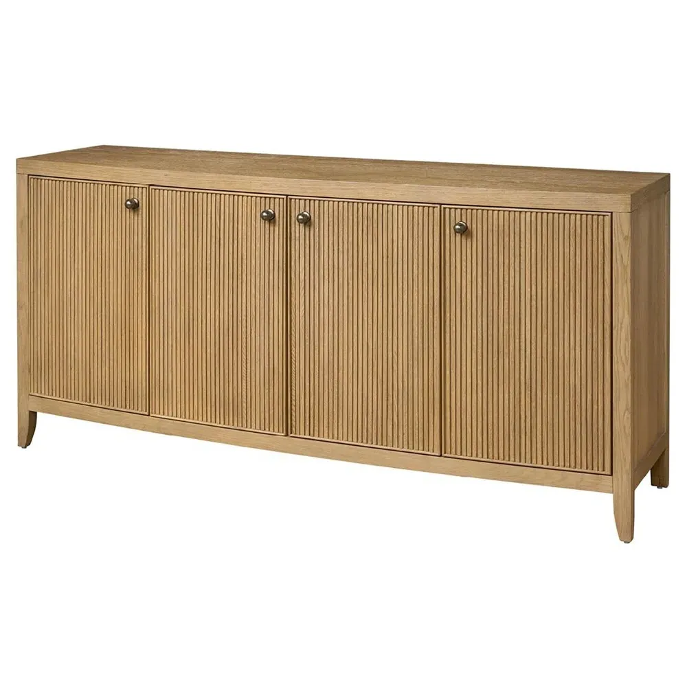 Isabella Fluted Credenza - Brown, Oak