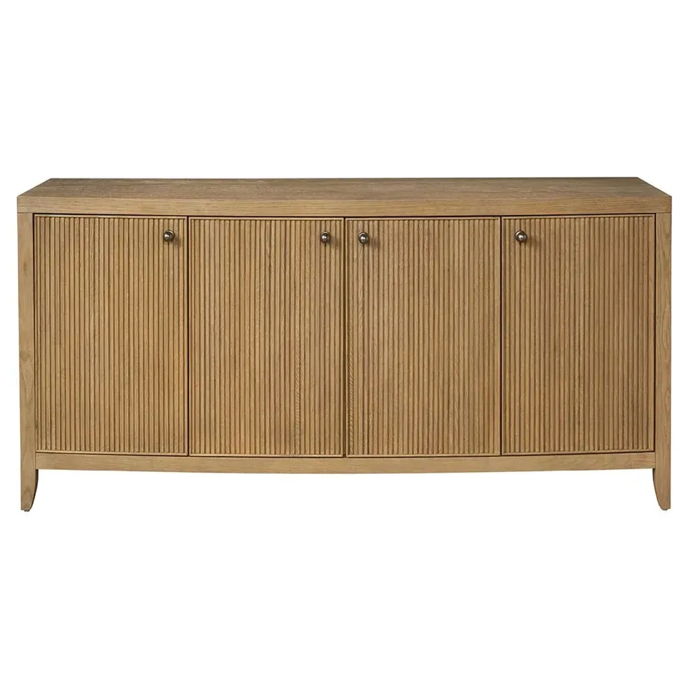 Isabella Fluted Credenza - Brown, Oak