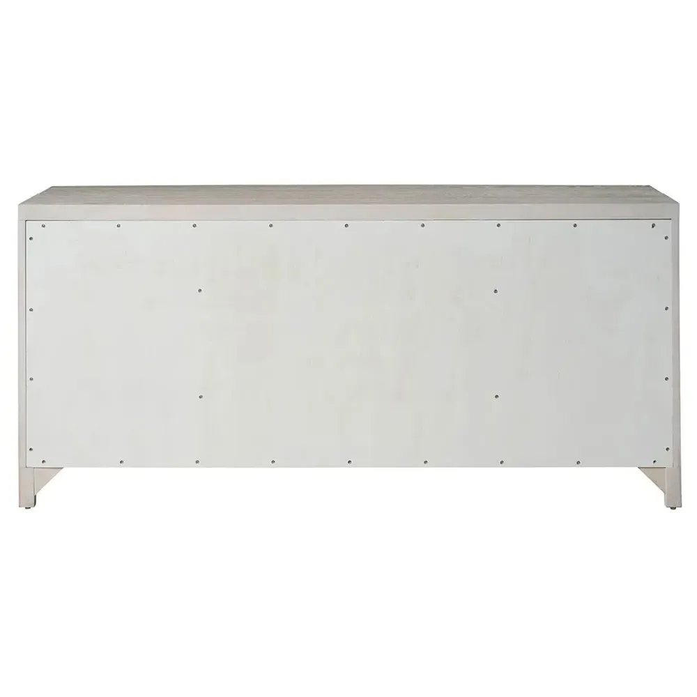 Isabella Fluted Credenza - White, Oak