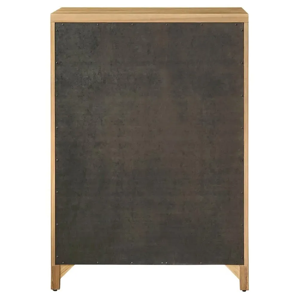 Isabella Fluted Tall Chest - Brown, Oak