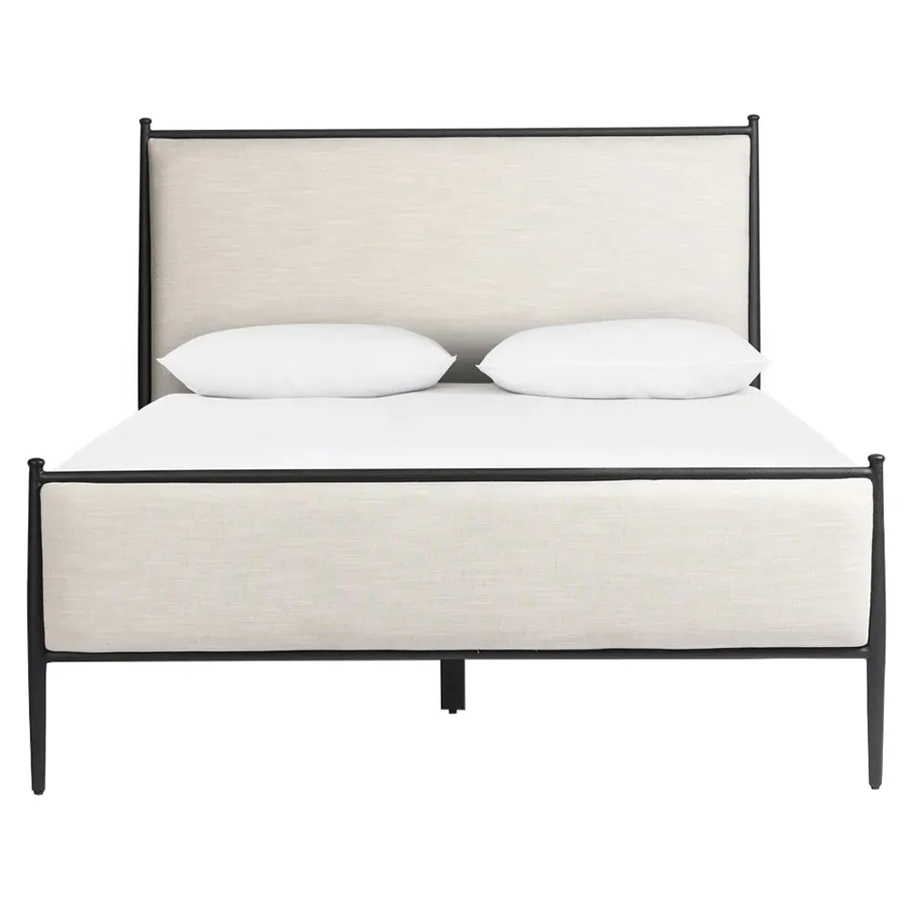 Isabella King Size Bed Frame - Cream, Iron