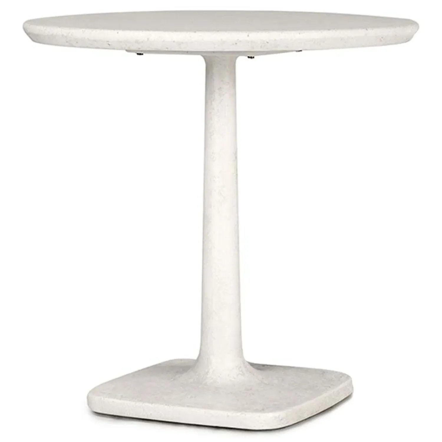 Isabella Round Bistro Table - White, Concrete