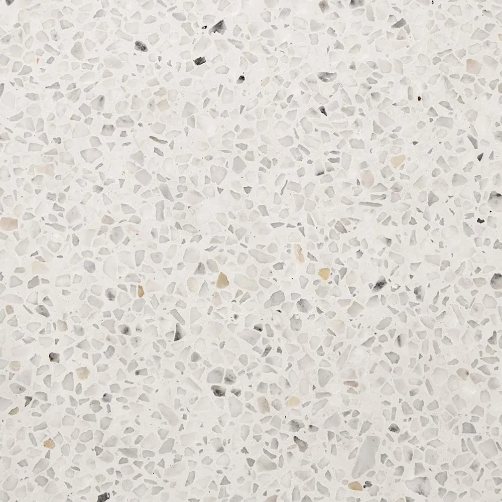 Isabella Round Bistro Table - White, Concrete