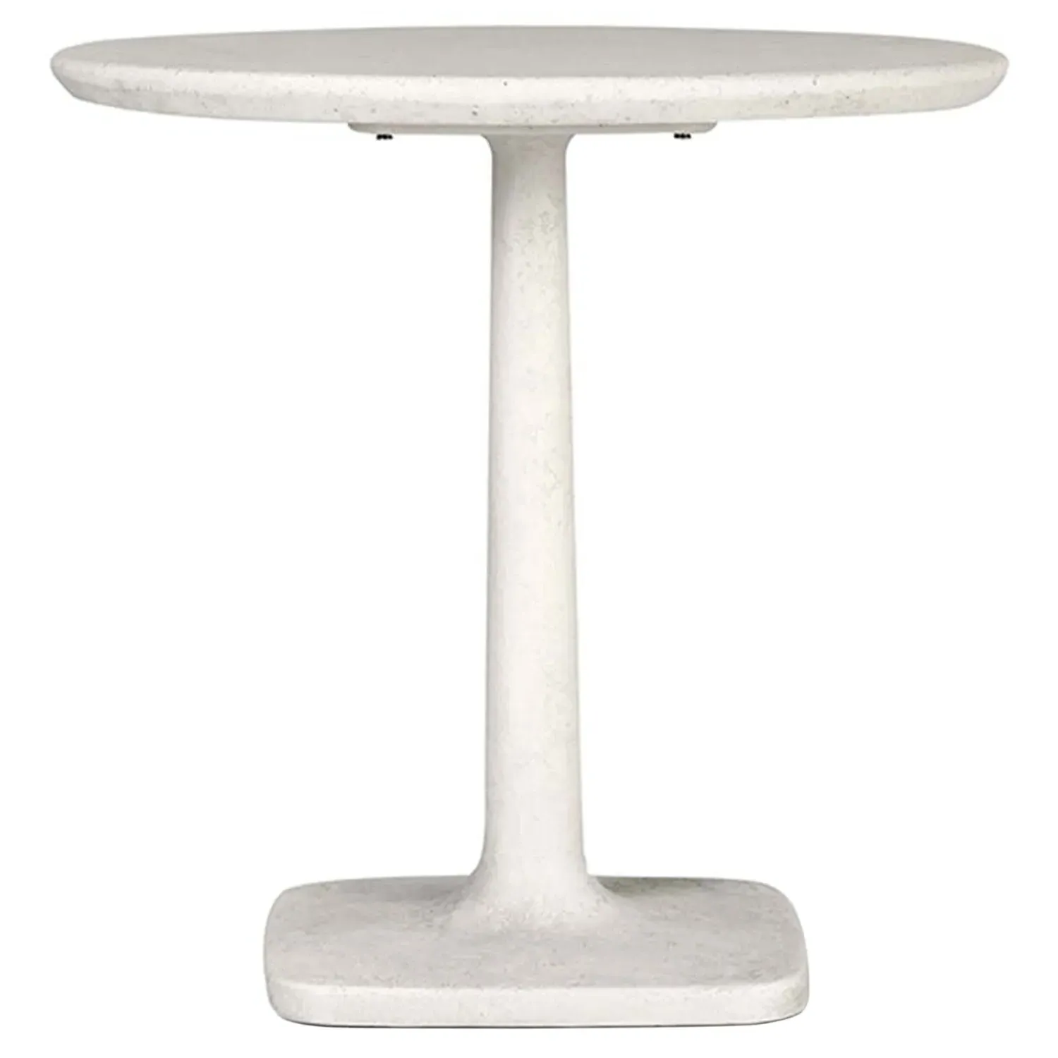 Isabella Round Bistro Table - White, Concrete