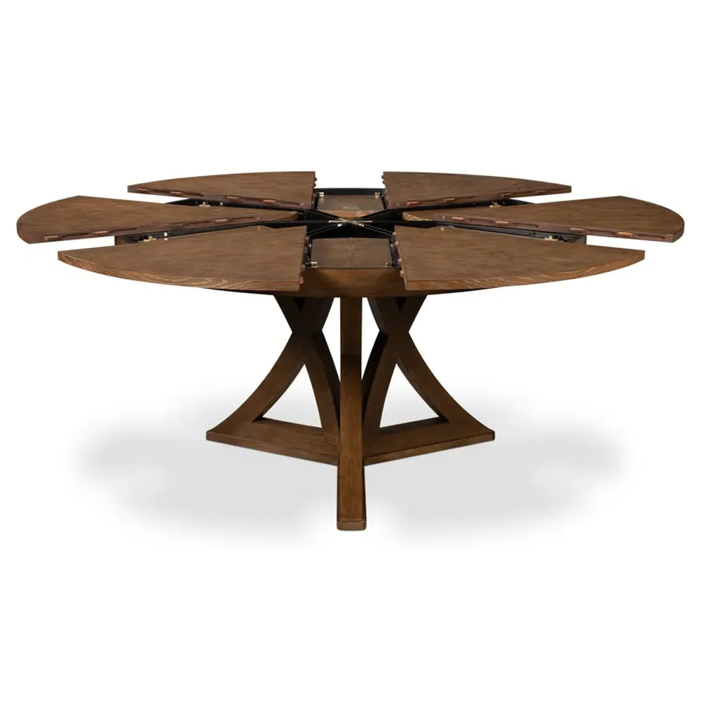 Isabella Round Extendable Dining Table - Dark Oak