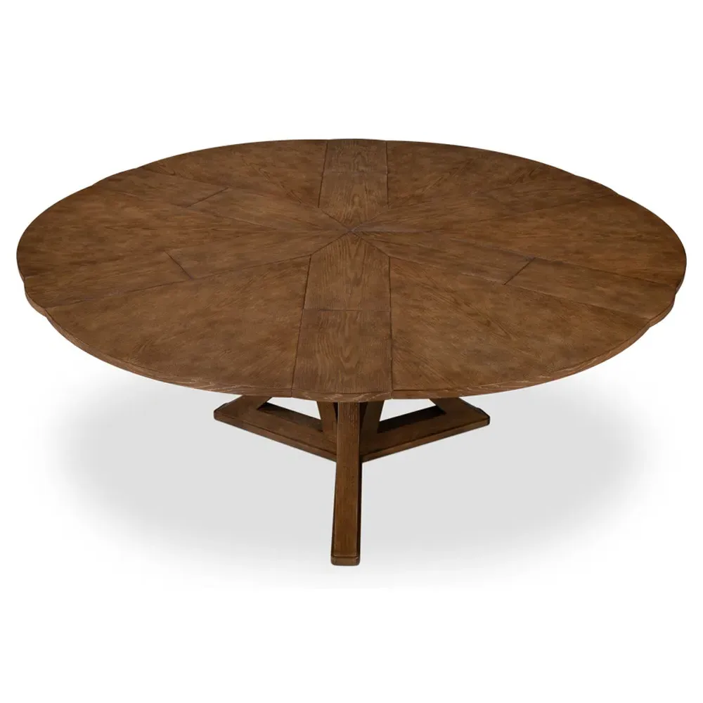 Isabella Round Extendable Dining Table - Dark Oak