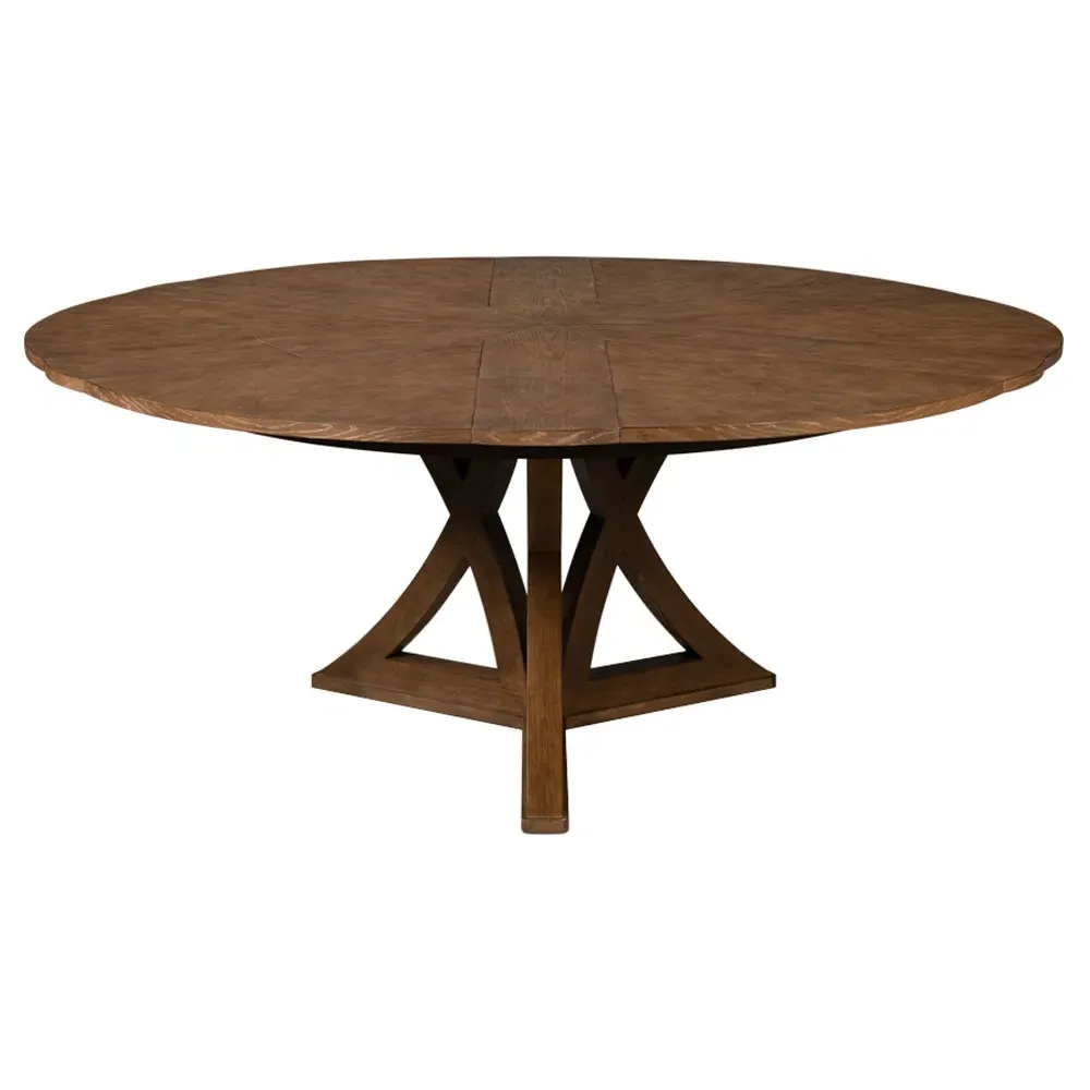 Isabella Round Extendable Dining Table - Dark Oak