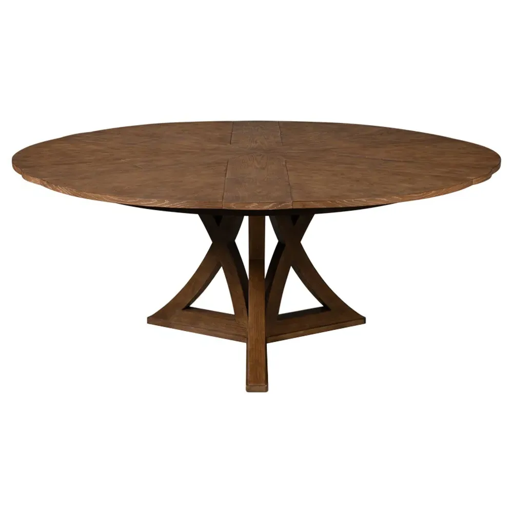 Isabella Round Extendable Dining Table - Dark Oak