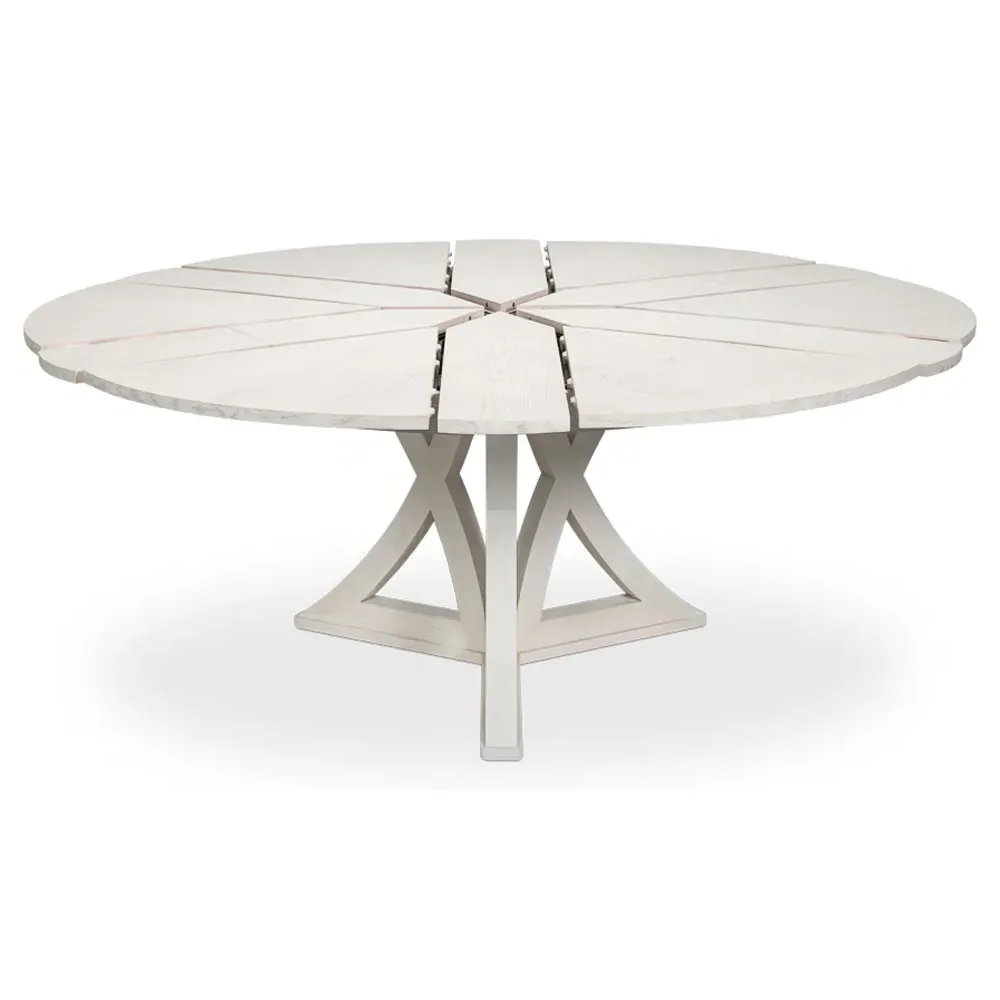 Isabella Round Extendable Dining Table - White Oak