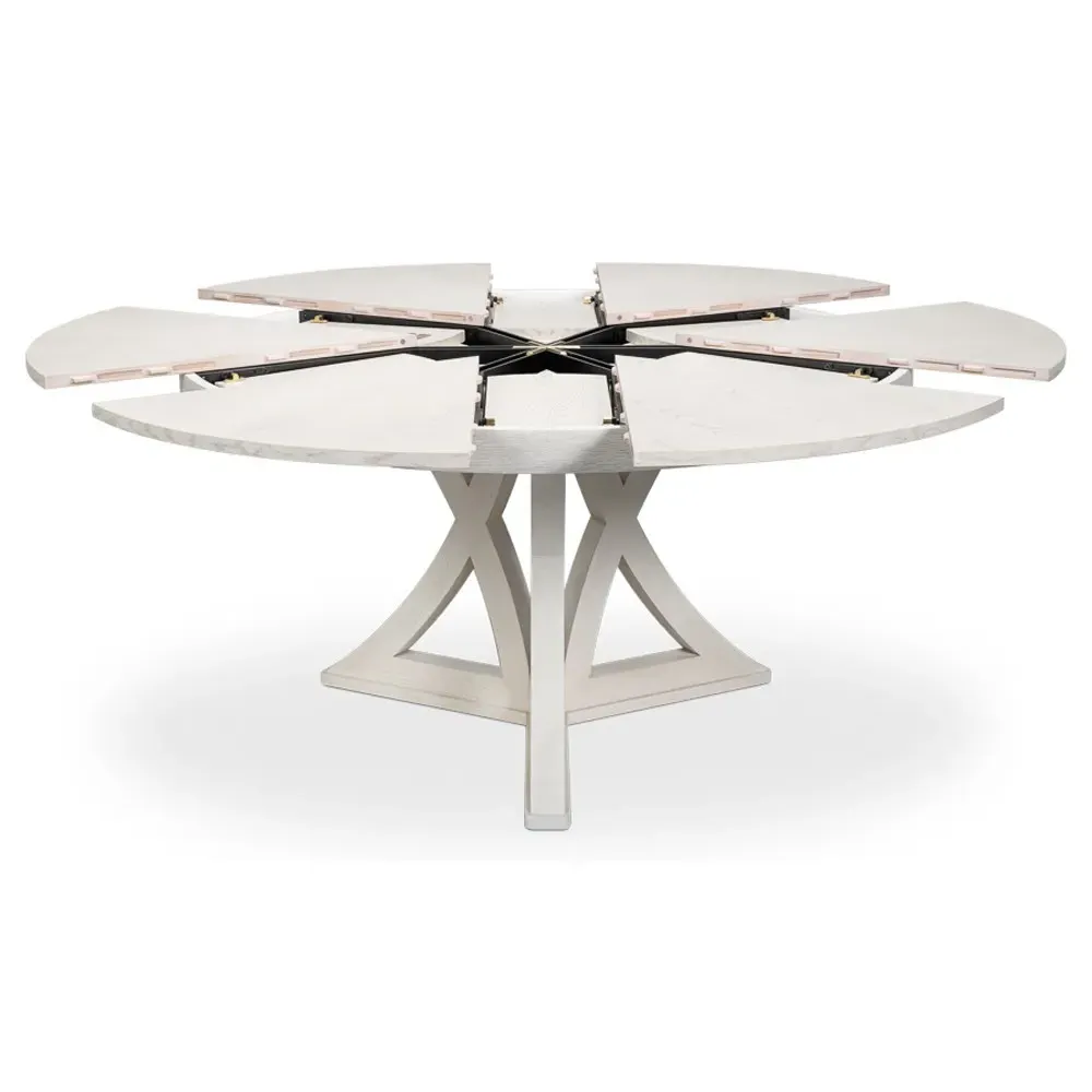 Isabella Round Extendable Dining Table - White Oak