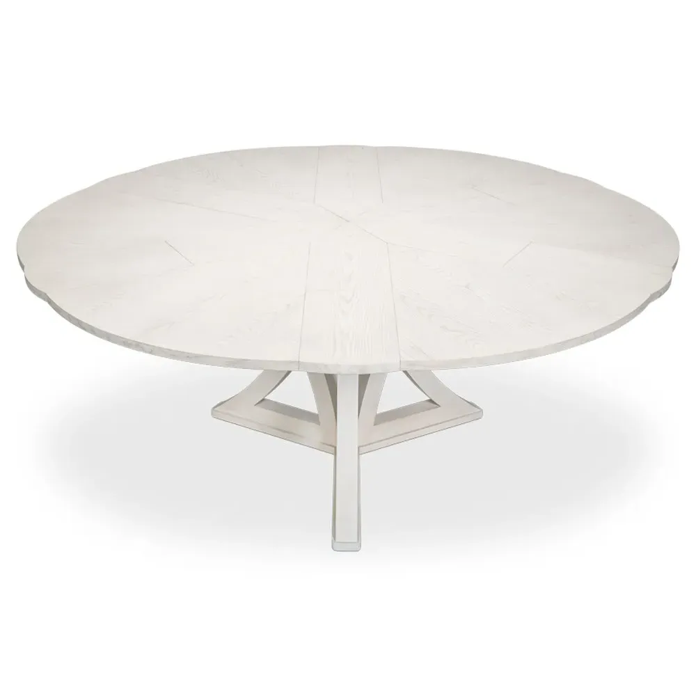Isabella Round Extendable Dining Table - White Oak