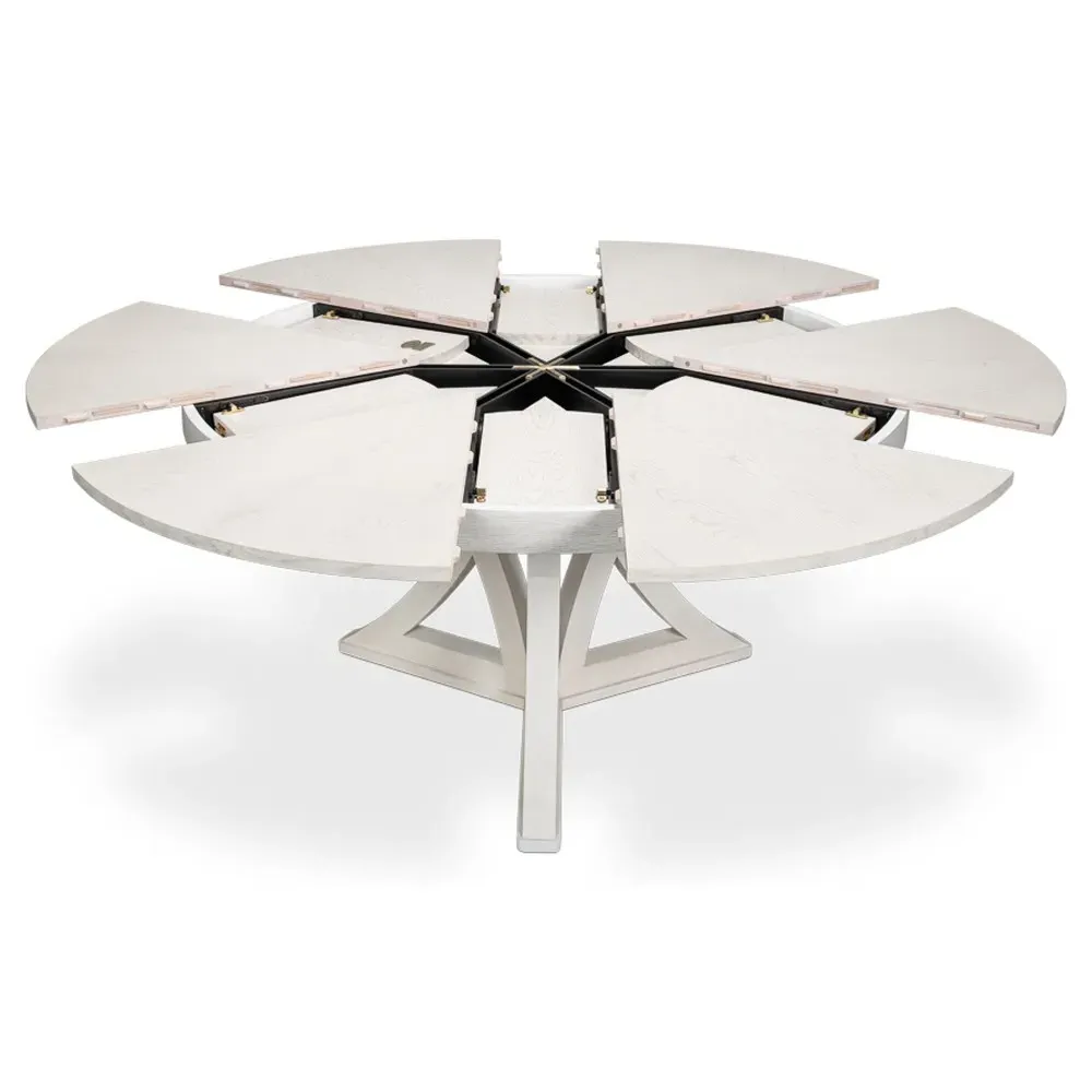 Isabella Round Extendable Dining Table - White Oak