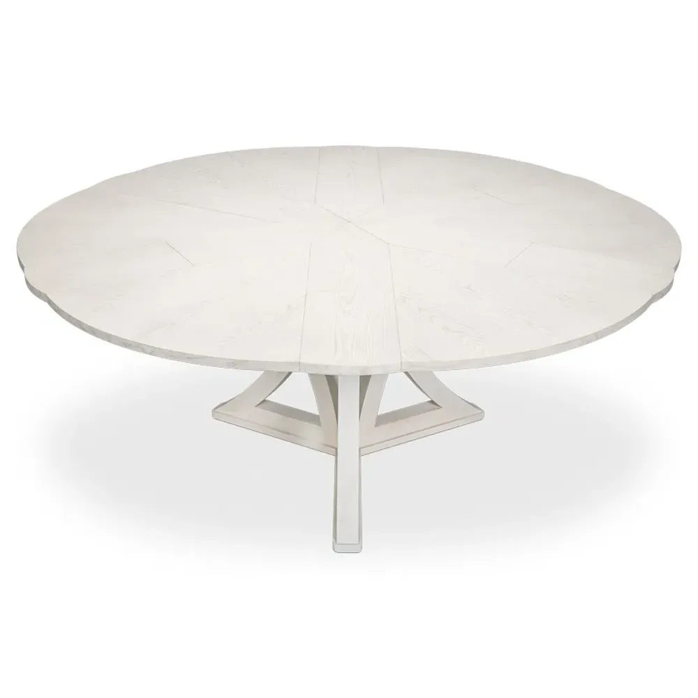 Isabella Round Extendable Dining Table - White Oak
