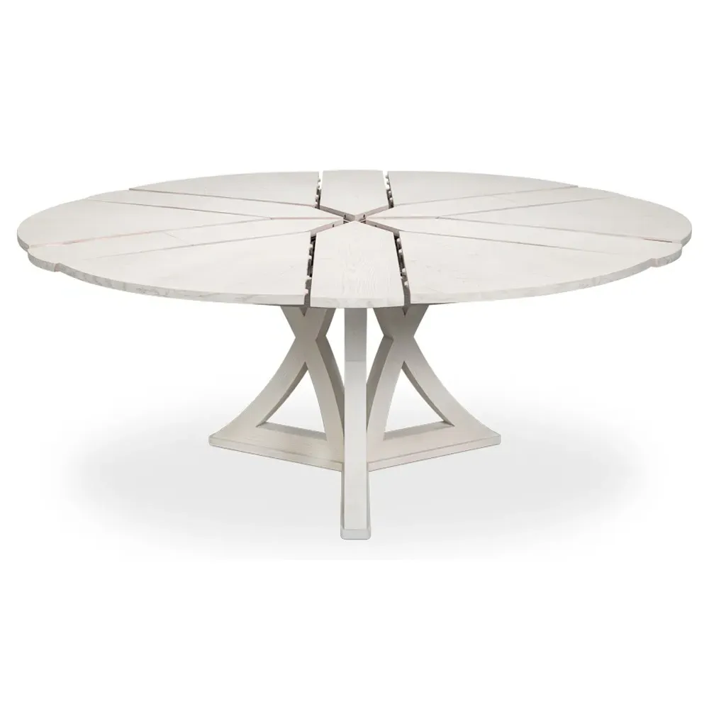 Isabella Round Extendable Dining Table - White Oak