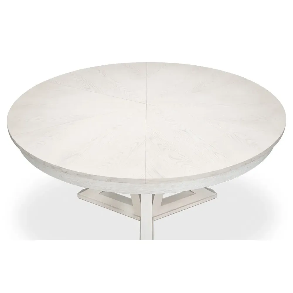 Isabella Round Extendable Dining Table - White Oak