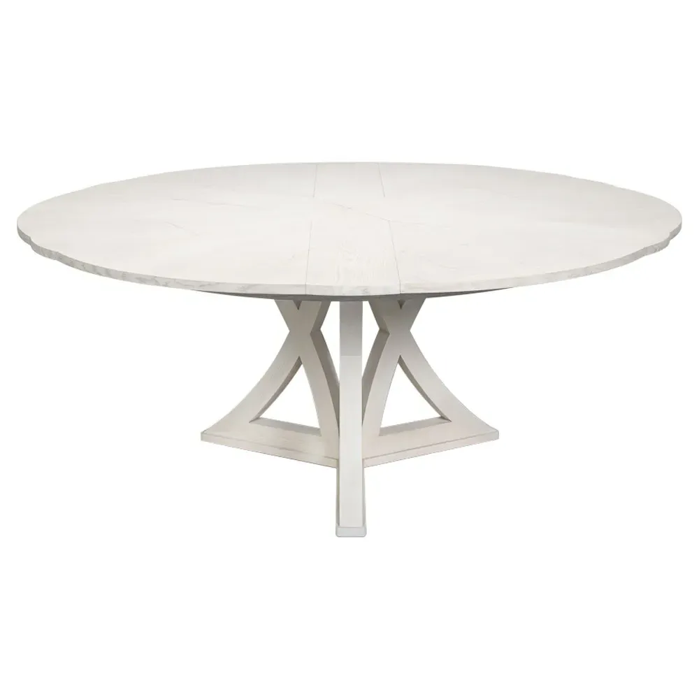 Isabella Round Extendable Dining Table - White Oak