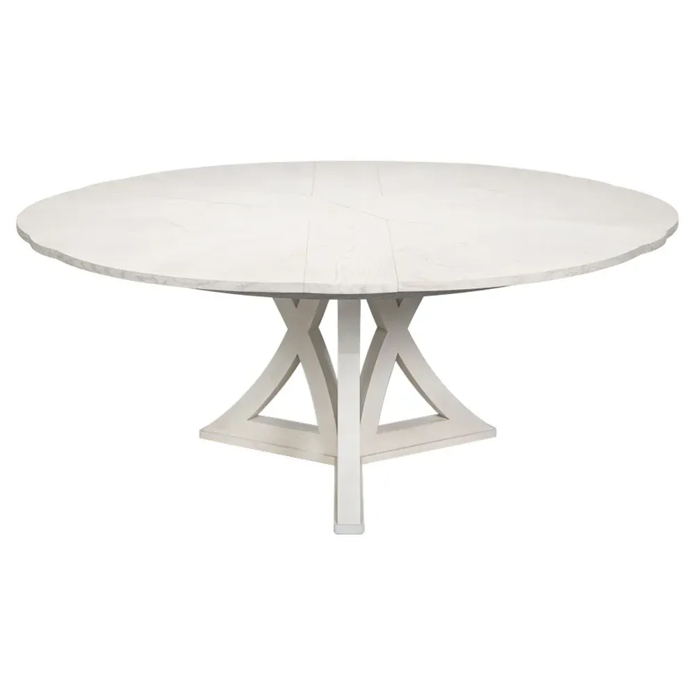 Isabella Round Extendable Dining Table - White Oak