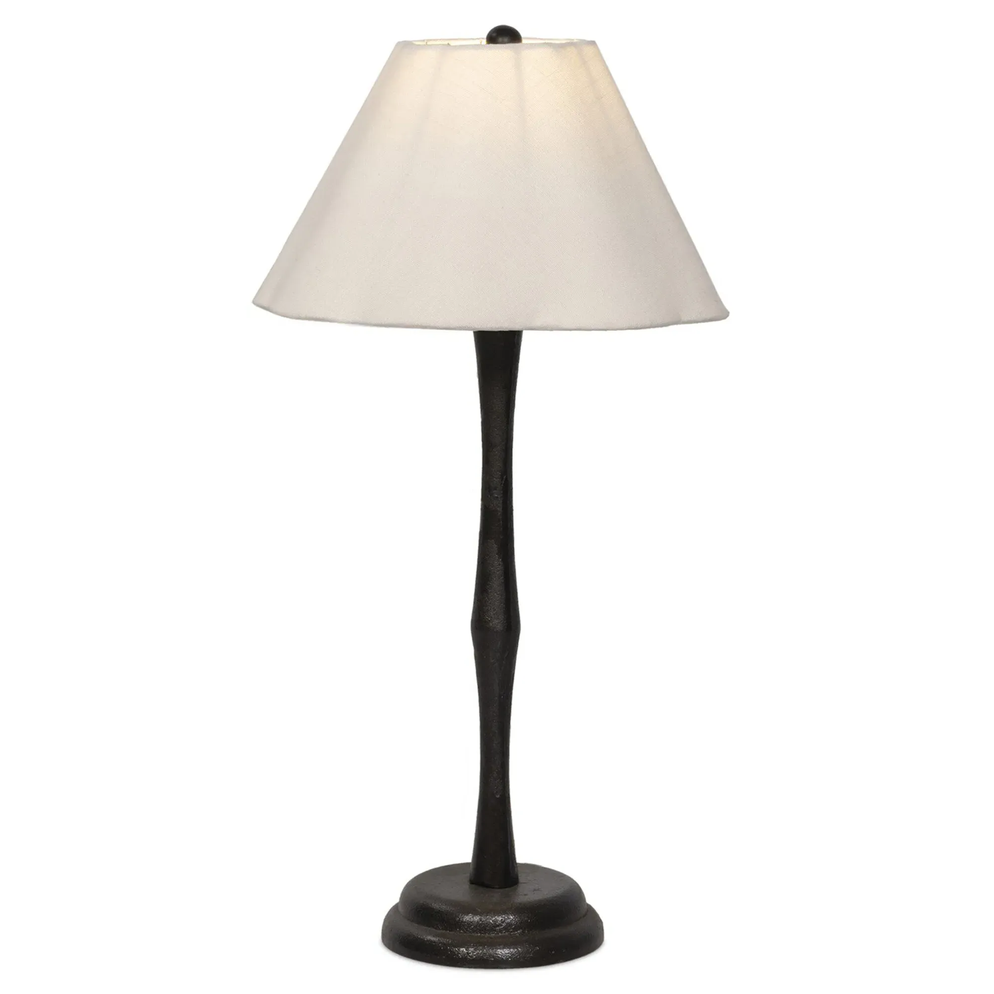 Isabelle Scalloped Shade Table Lamp - Black, Iron