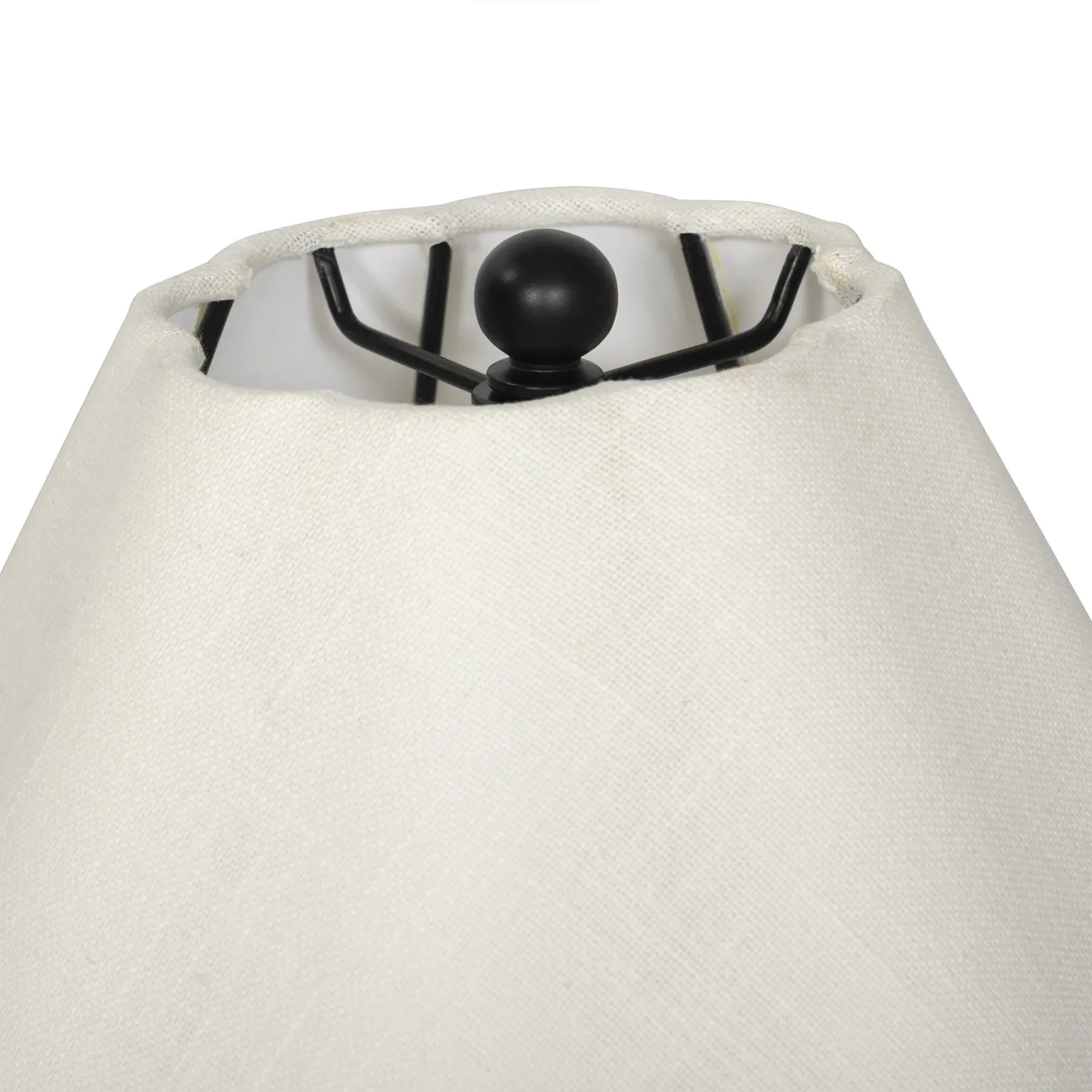 Isabelle Scalloped Shade Table Lamp - Black, Iron