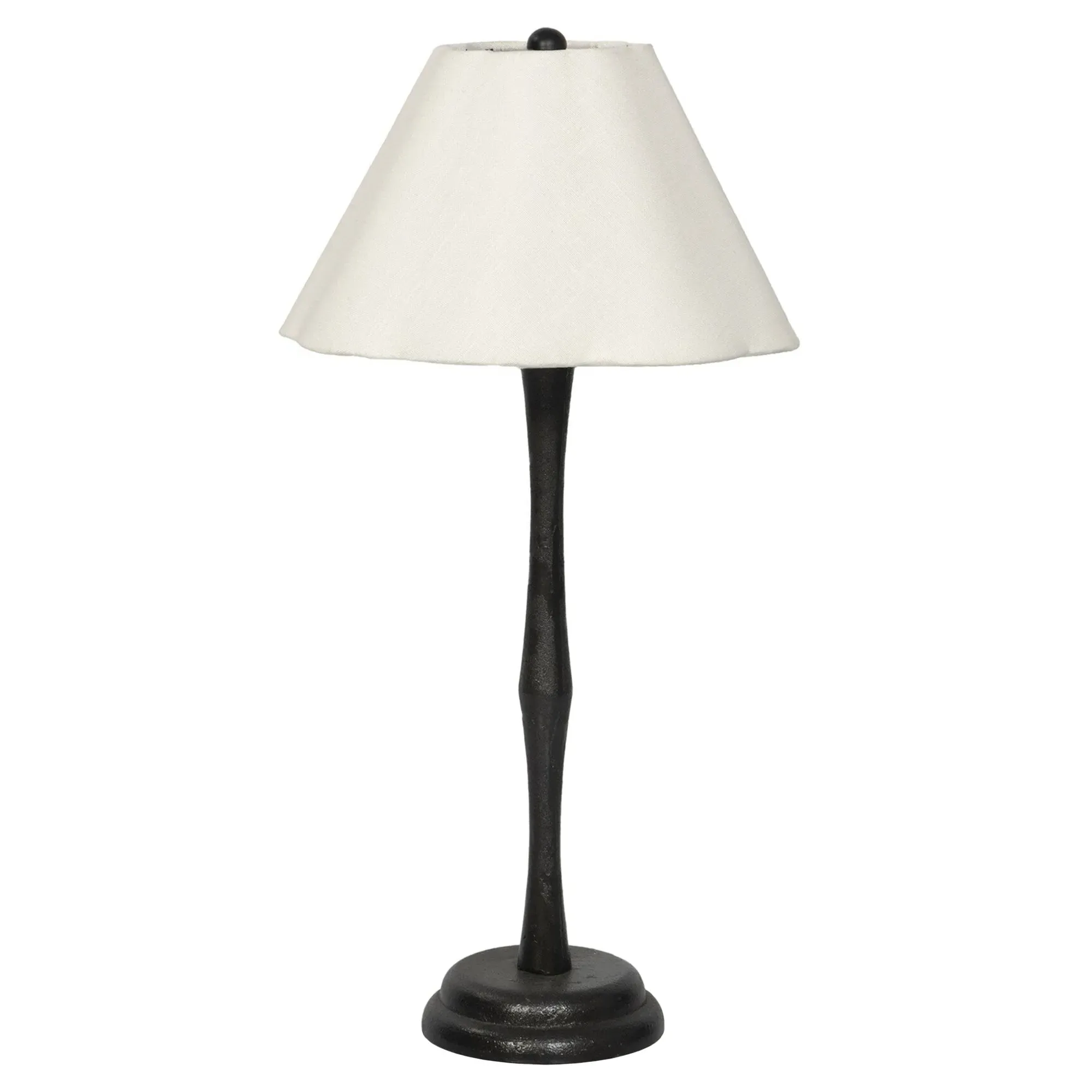 Isabelle Scalloped Shade Table Lamp - Black, Iron image