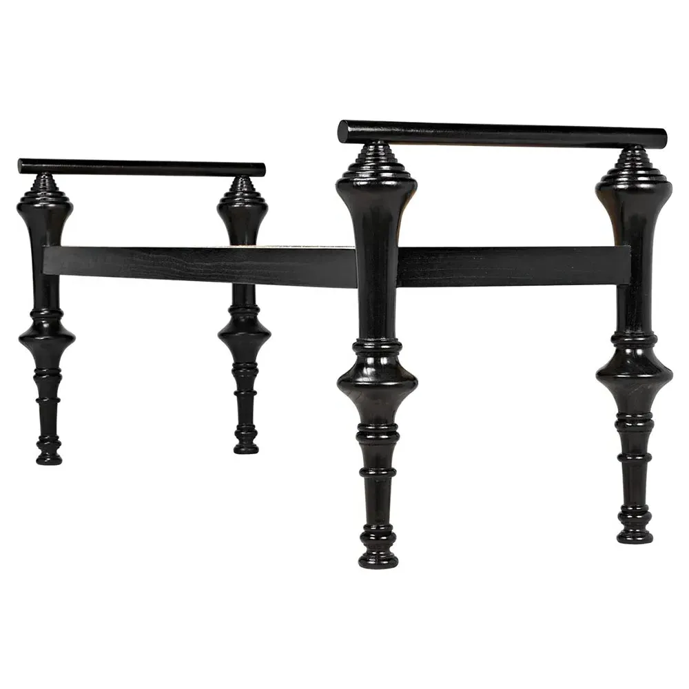 Isaiah Entryway Bench - Black, Sungkai Wood