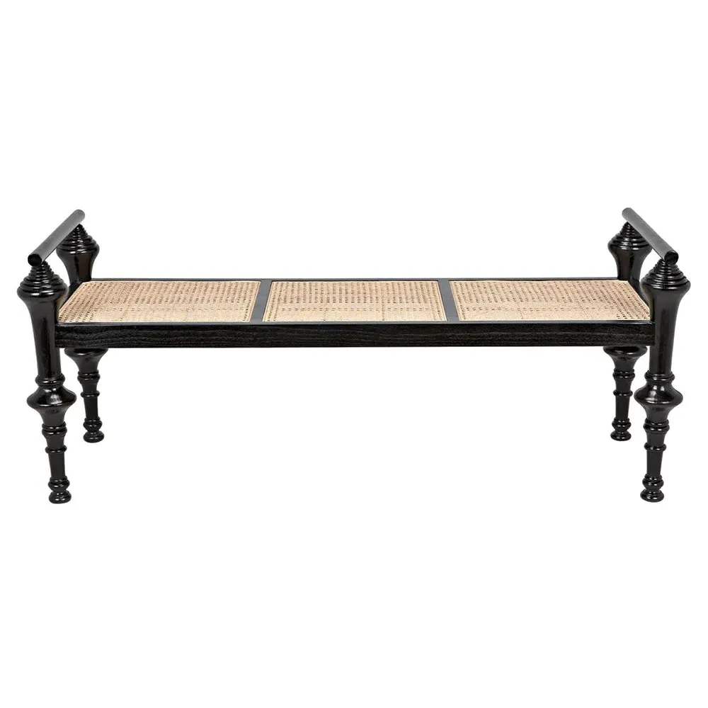Isaiah Entryway Bench - Black, Sungkai Wood image