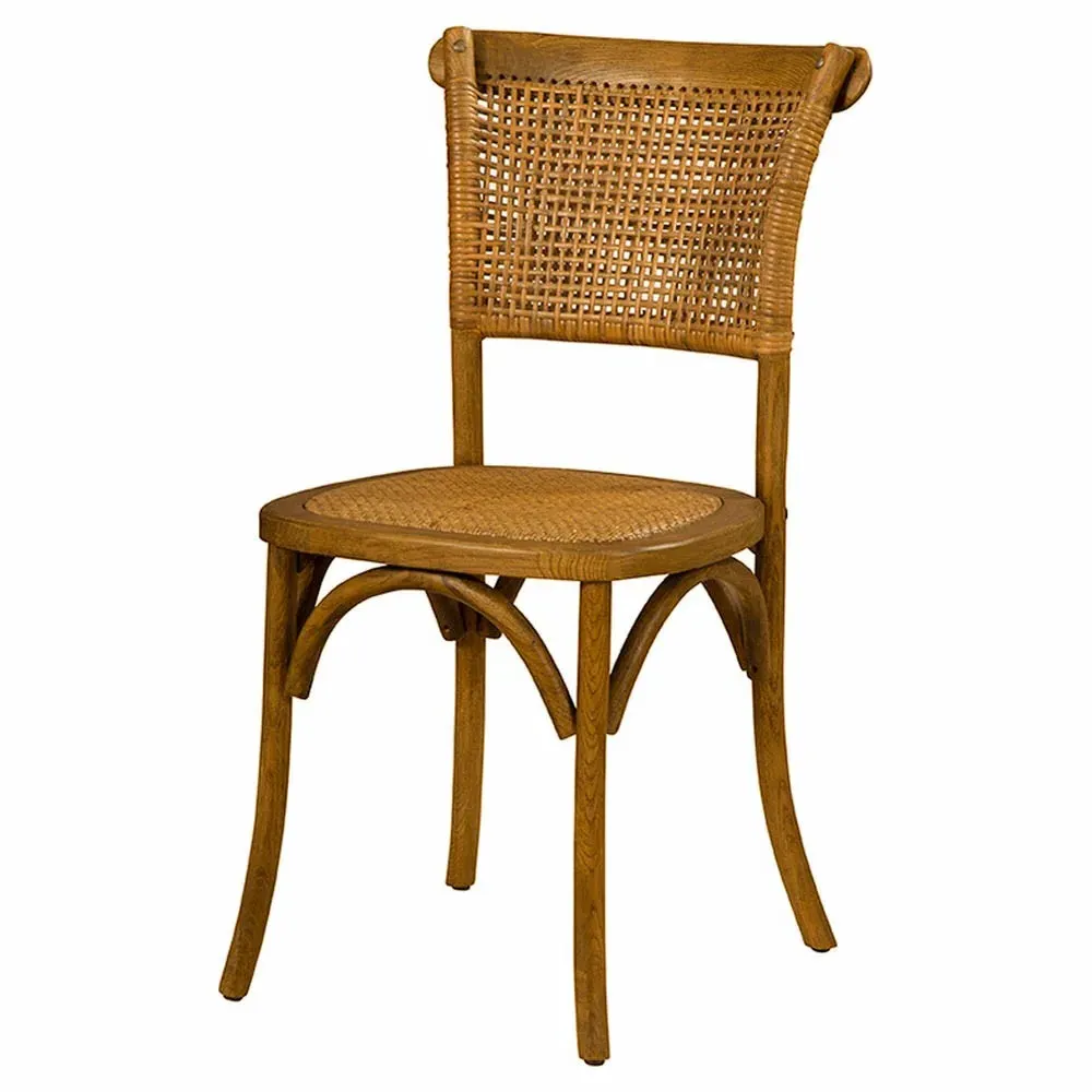 Isaiah Woven Dining Side Chair - Brown, Rattan