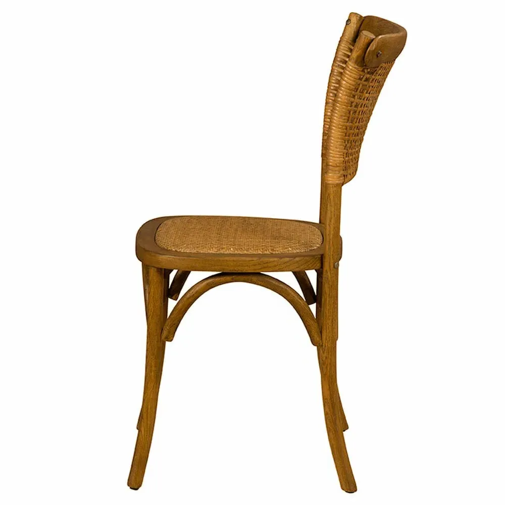 Isaiah Woven Dining Side Chair - Brown, Rattan