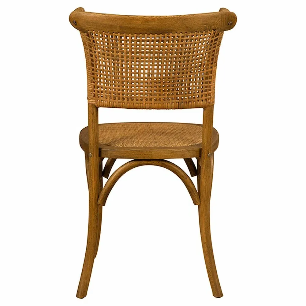 Isaiah Woven Dining Side Chair - Brown, Rattan