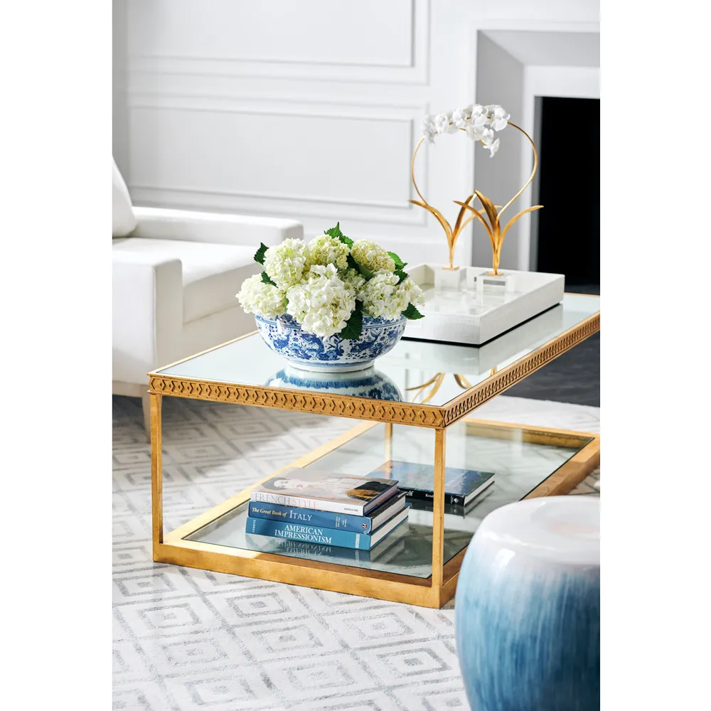 Isla Round Garden Stool - Blue, Ceramic