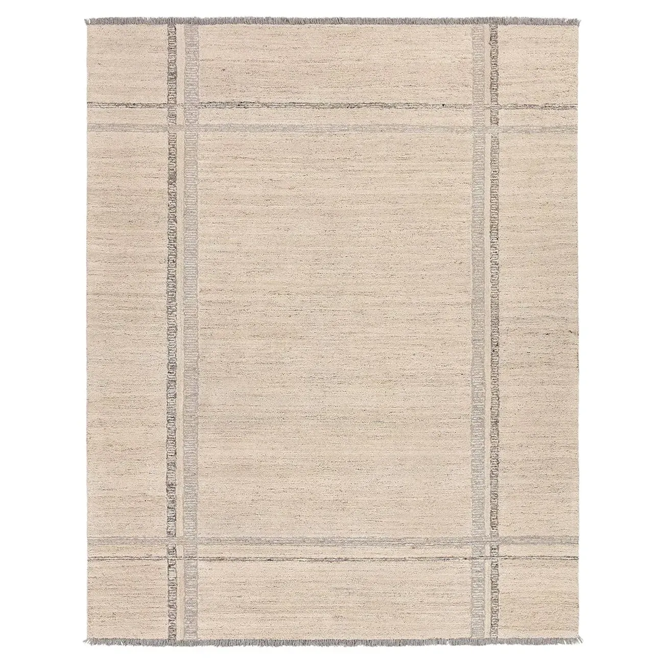 Islen Patterned Rug - Cream, Wool