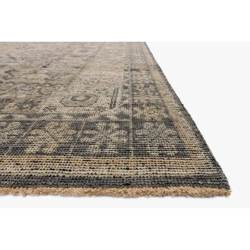 Ismael Tribal Patterned Hand Knotted Rug 2'x3' - Grey, Wool