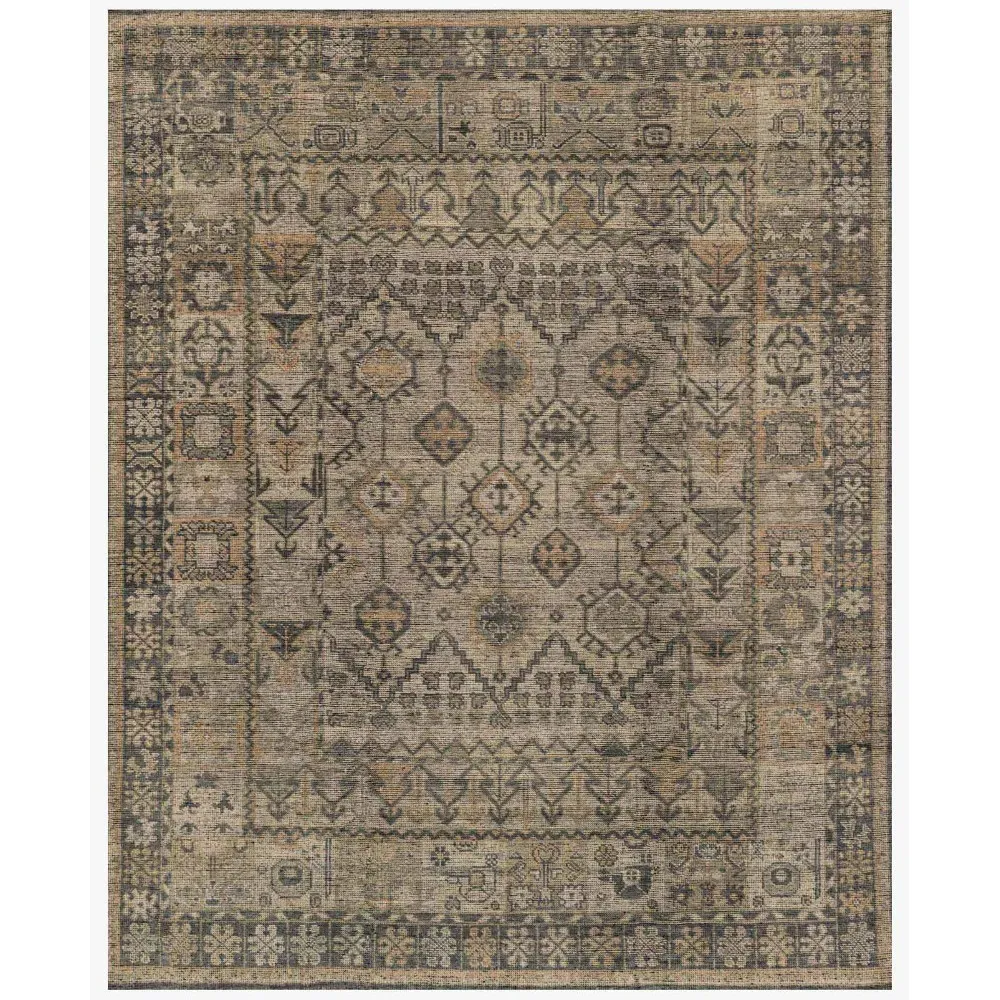 Ismael Tribal Patterned Hand Knotted Rug 2'x3' - Grey, Wool