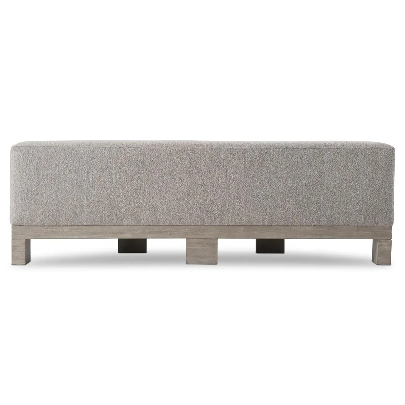 Isolde Demilune Bench - Grey, Boucle